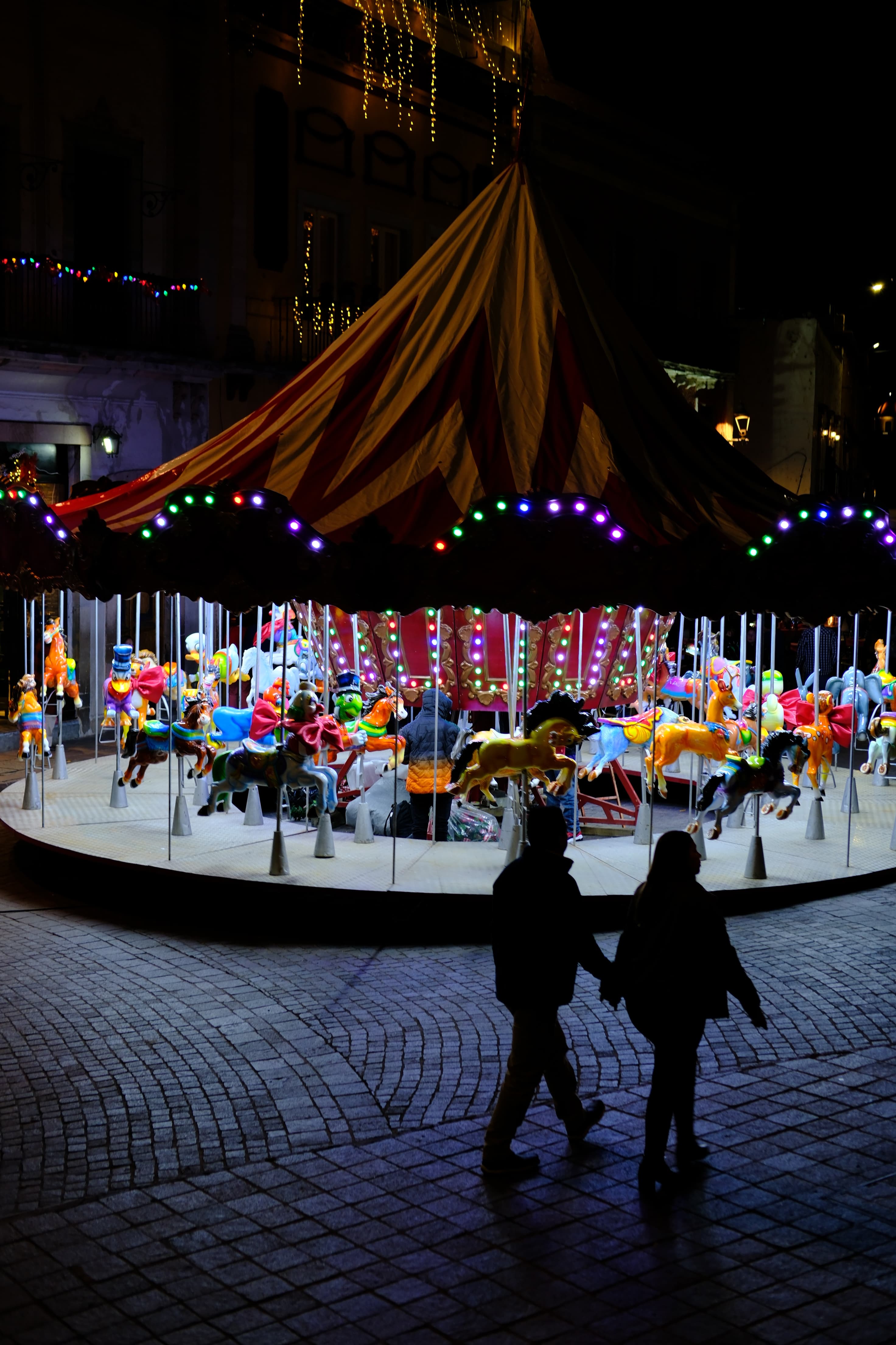 Carousel at night